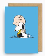 snoopy + charlie hugs